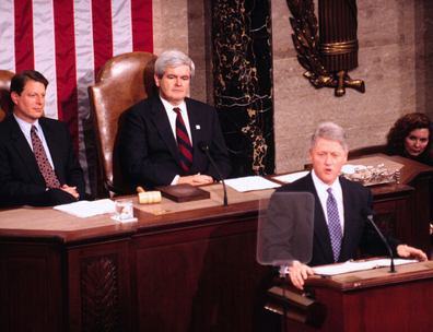 Photo of Clinton State of the Union address.