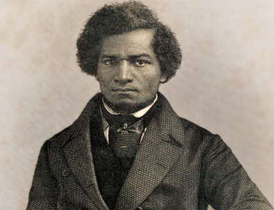 View of Frederick Douglass's portrait taken from his autobiography My Bondage and my Freedom