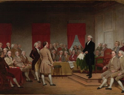 Junius Brutus Stearns, Washington as Statesman at the Constitutional Convention, 1856. (Virginia Museum of Fine Arts)
