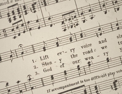 The first page of sheet music for "Lift Every Voice and Sing"