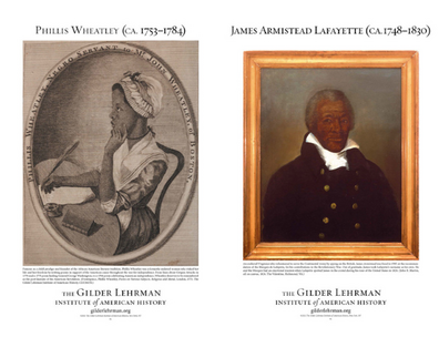Posters of Phyllis Wheatley and James Lafayette