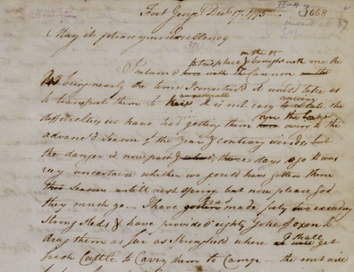 Letter from Henry Knox to George Washington