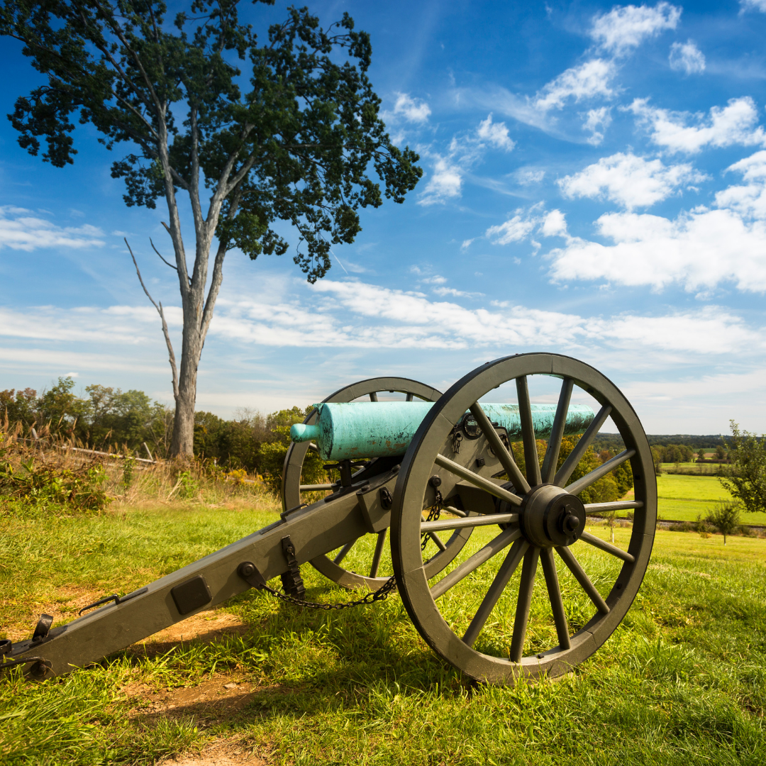Historic Cannon at Gettysburg Battlefield