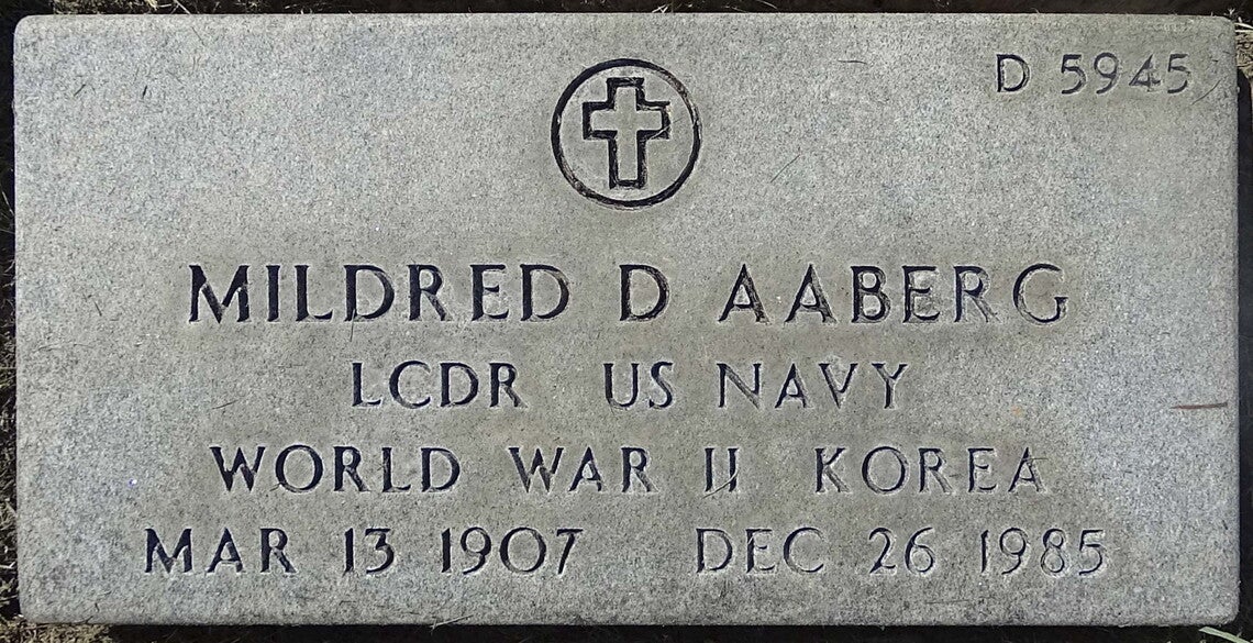 Gravestone of Mildred Aaberg