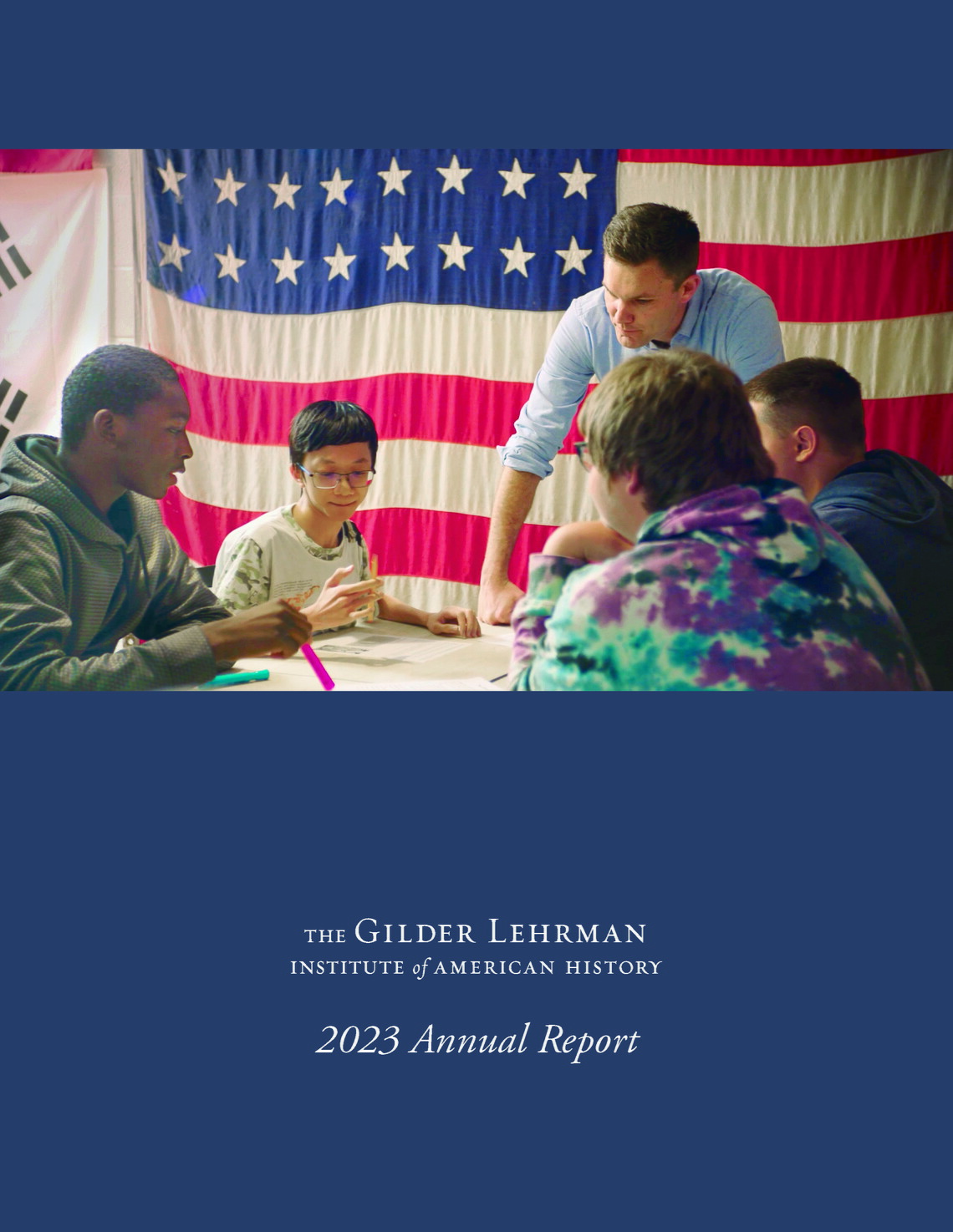 The cover of The Gilder Lehrman Institute's 2023 Annual Report.