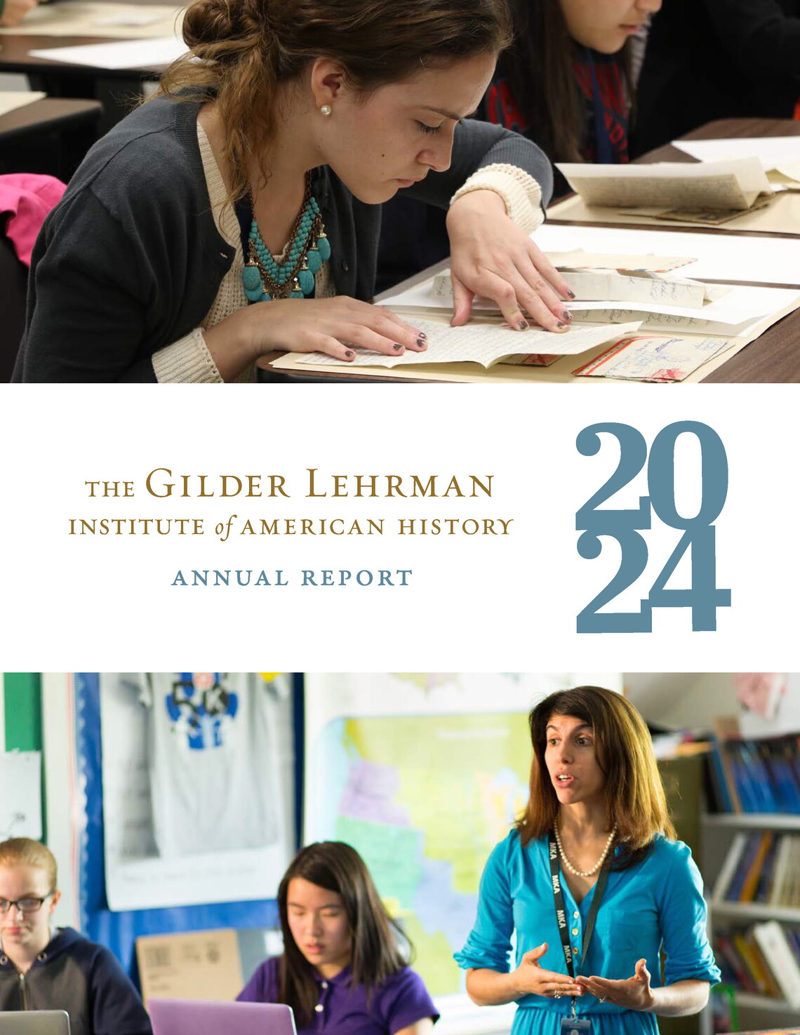 The cover of The Gilder Lehrman Institute's 2024 Annual Report.